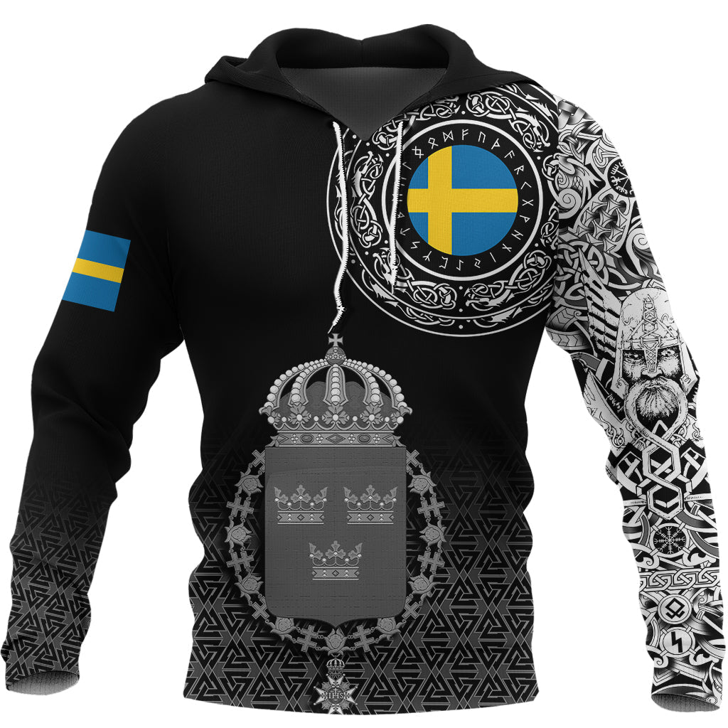 Viking Hoodie Sweden Coat Of Arms RLT12