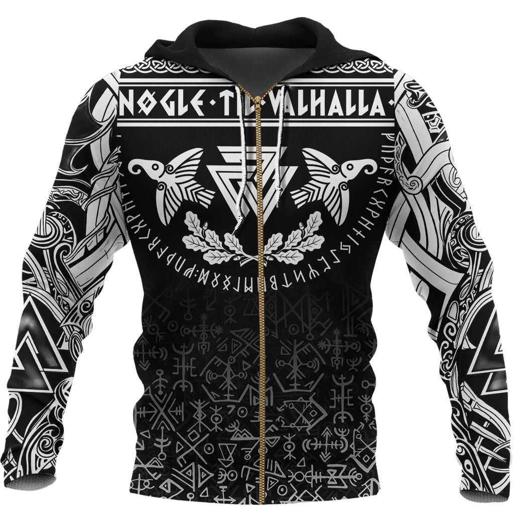 Viking Zip Hoodie - Valhalla and Warrior RLT12