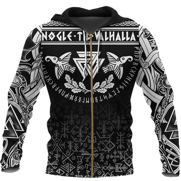Viking Zip Hoodie - Valhalla and Warrior RLT12