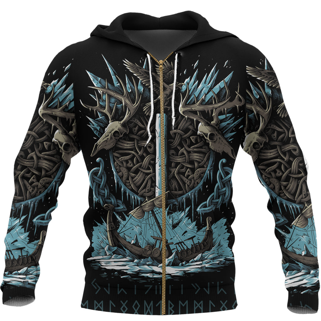 Viking Zip Hoodie - Isaz Rune RLT12