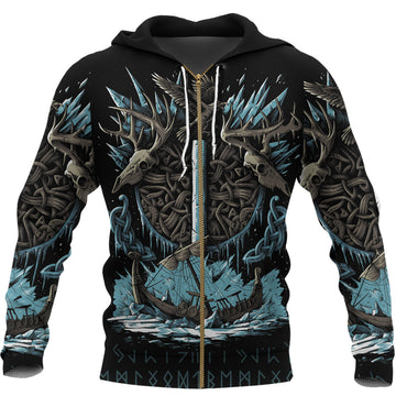 Viking Zip Hoodie - Isaz Rune RLT12