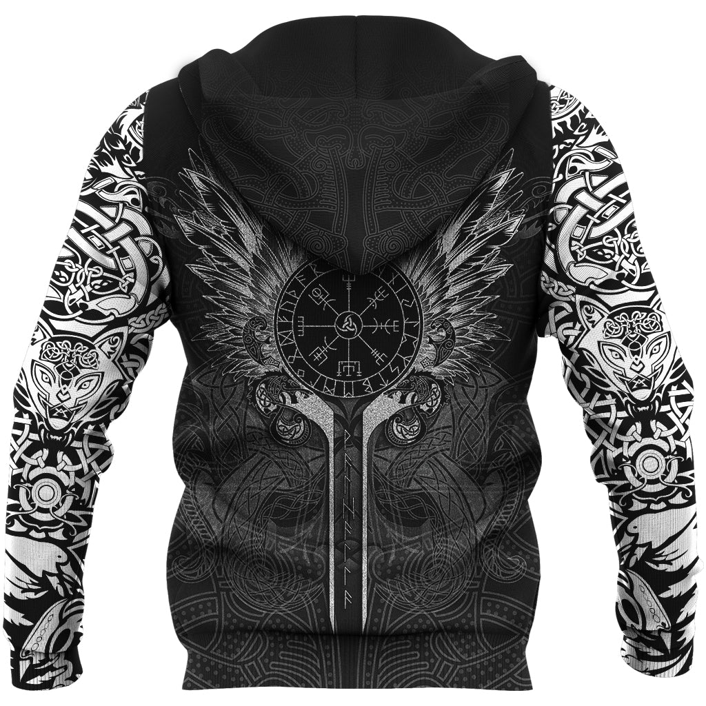 Viking Zip Hoodie - Dragon Tattoo RLT12