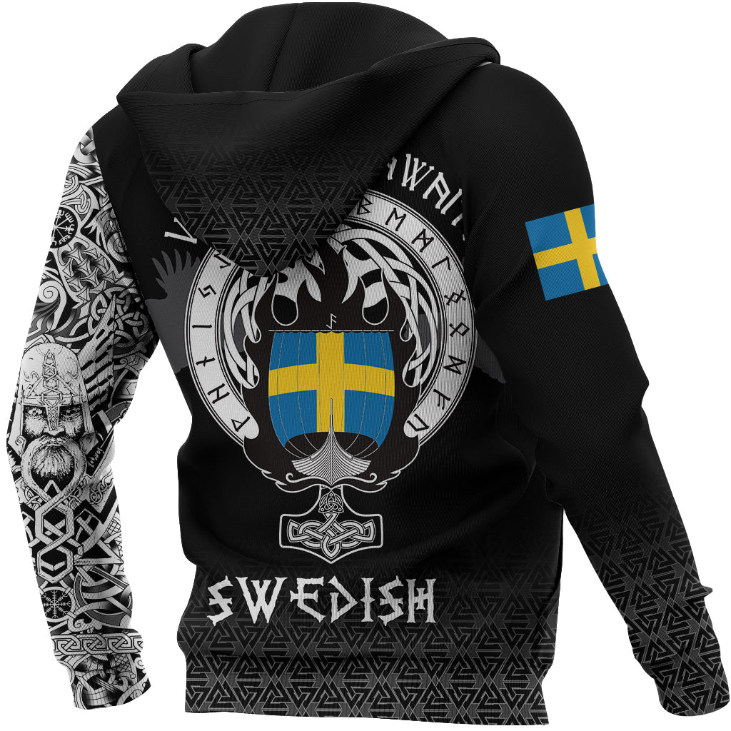 Viking Zip Hoodie - Swedish Drakkar RLT12