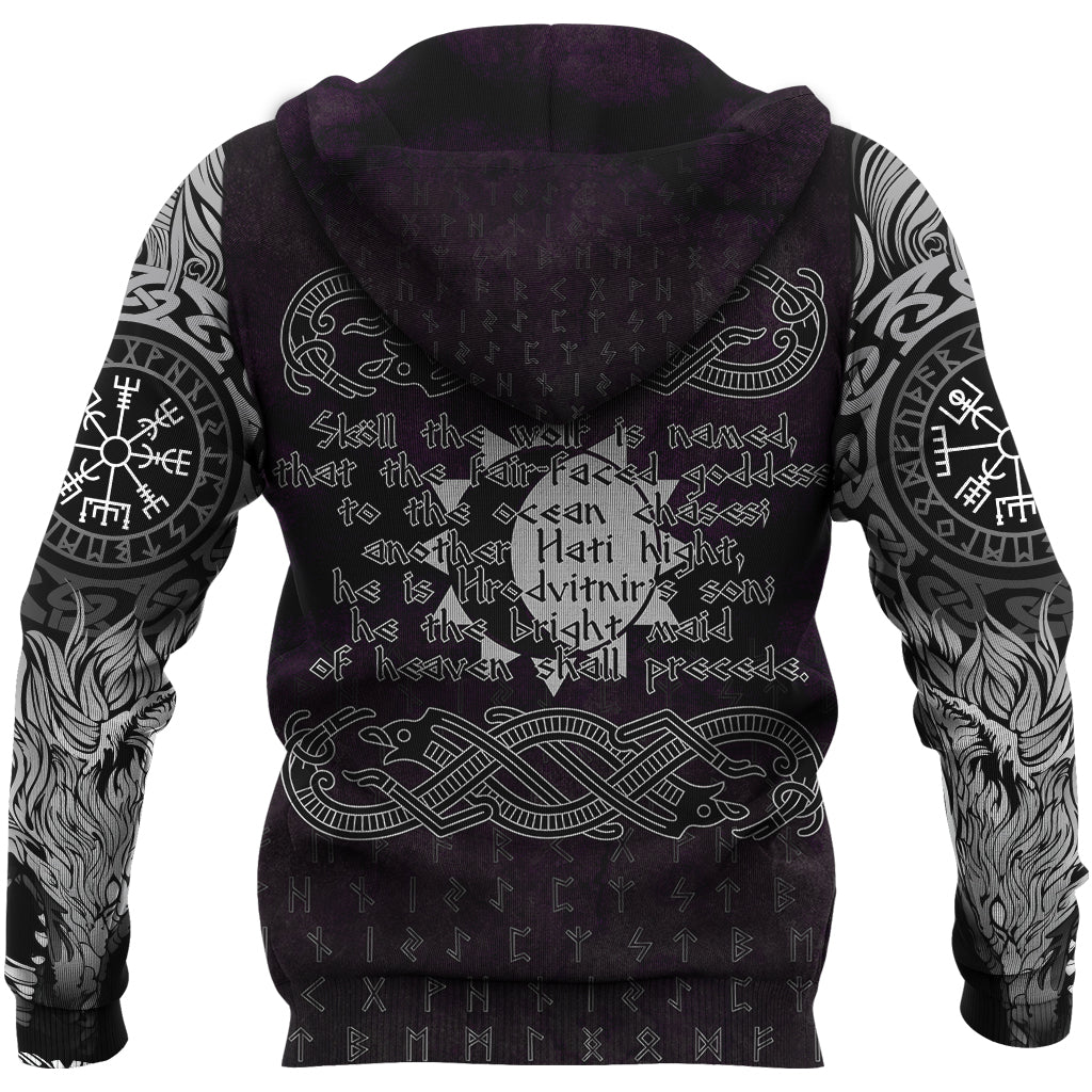 Viking Hoodie Hati and Skoll Valknut RLT12