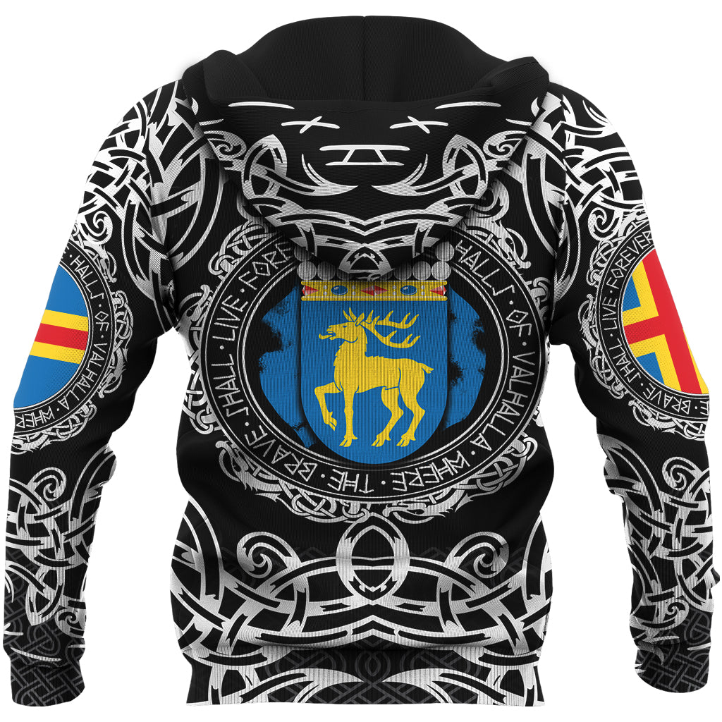 Viking Zip Hoodie - Aland Islands Viking Pattern RLT12