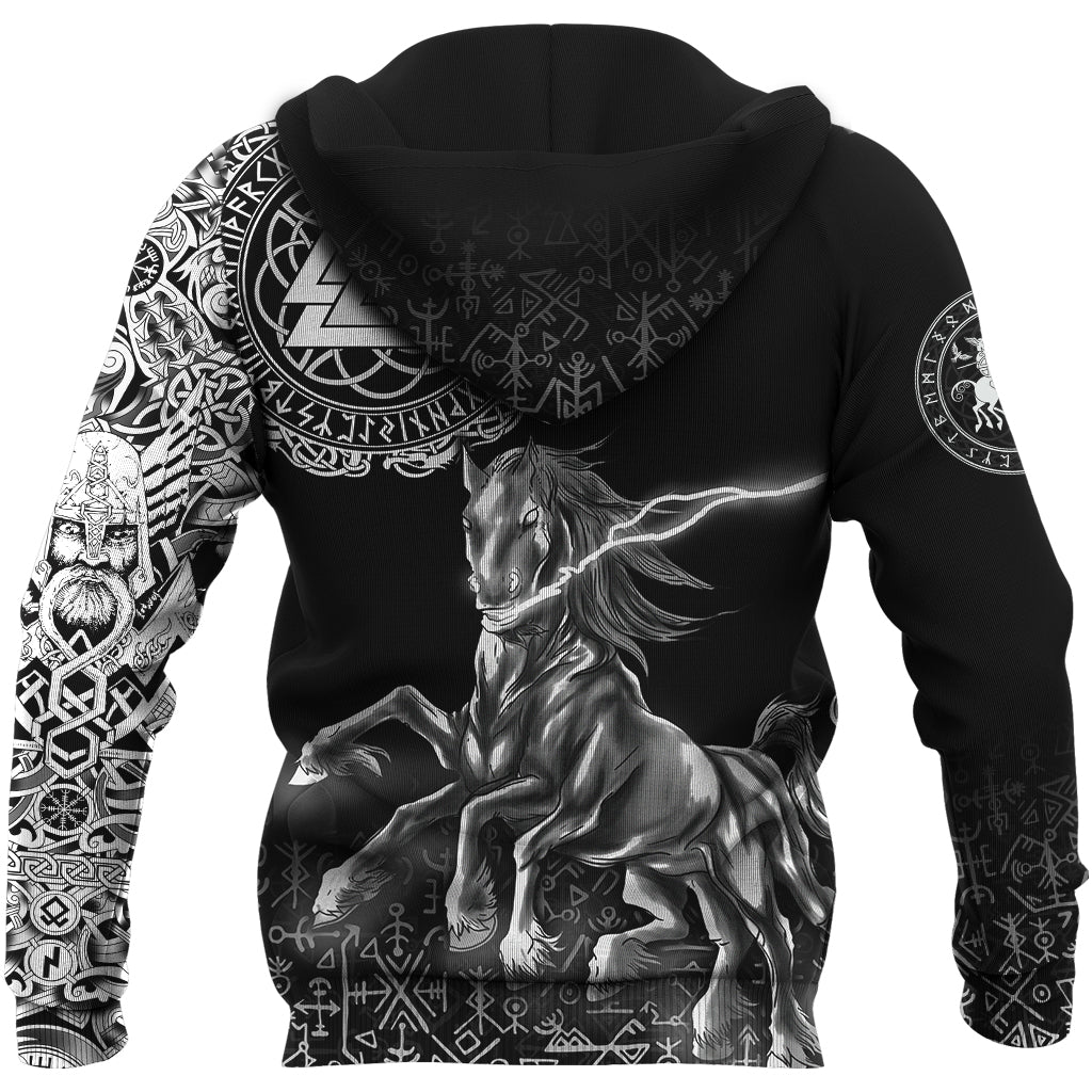 Viking Zip Hoodie - Sleipnir Odin RLT12