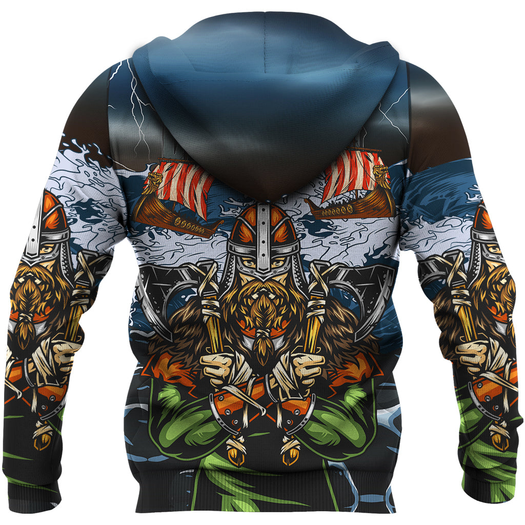 Viking Zip Hoodie 3D - Odin RLT12