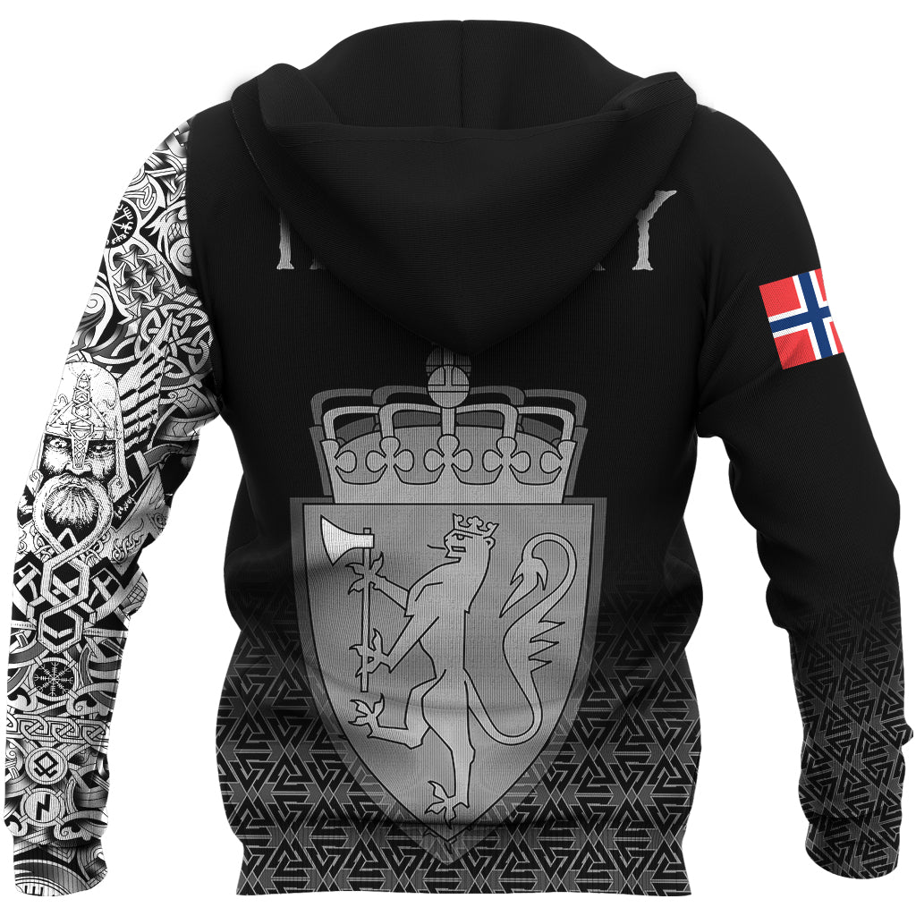 Viking Zip Hoodie - Norway Coat Of Arms RLT12