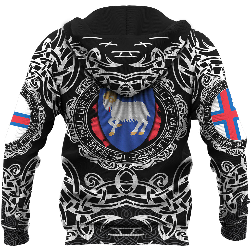 Viking Zip Hoodie - Faroe Islands Viking Pattern RLT12