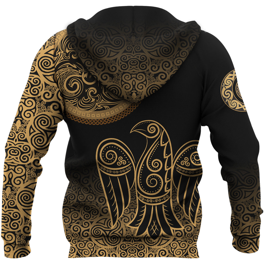 Viking Zip Hoodie - Triskele Raven Celtic RLT12