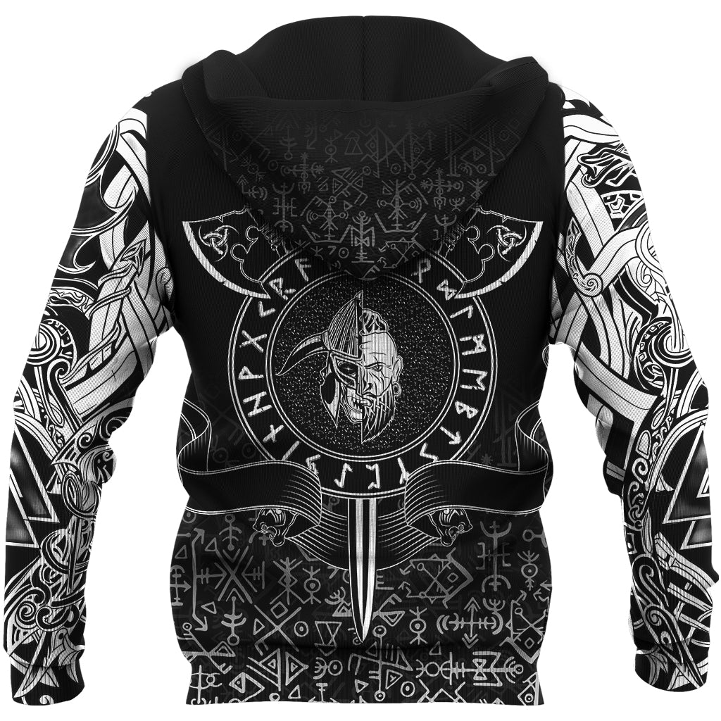 Viking Zip Hoodie - Valhalla and Warrior RLT12