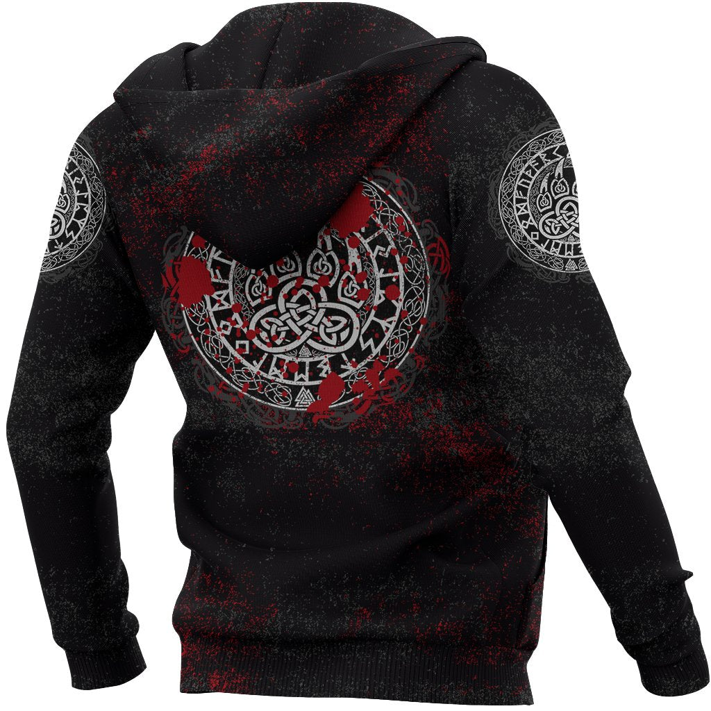 Viking Hoodie Viking Bear Claws Blood Tattoo RLT12