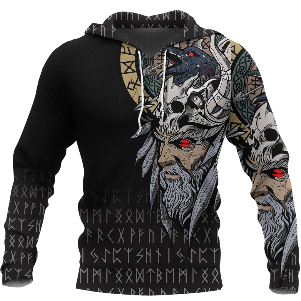 Viking Hoodie Viking Odin Raven RLT12