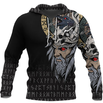 Viking Hoodie Viking Odin Raven RLT12