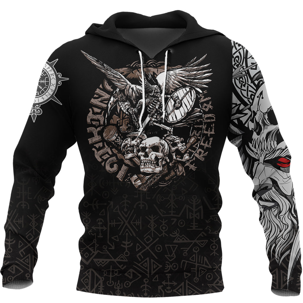 Viking Warrior Hoodie Odin Tattoo RLT12