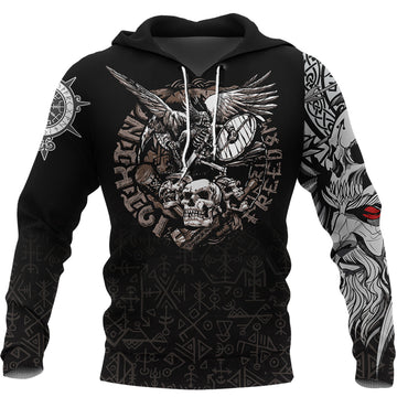 Viking Warrior Hoodie Odin Tattoo RLT12