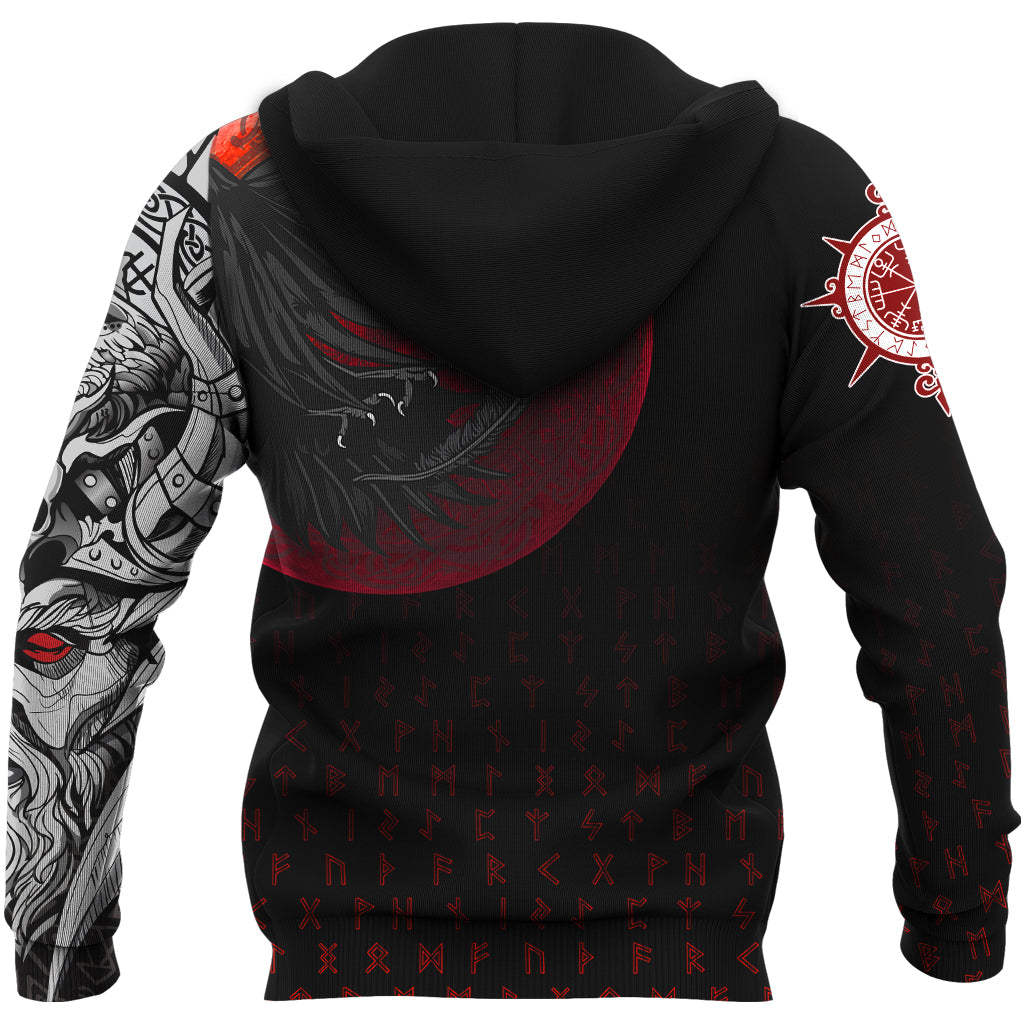 Viking Hoodie Viking Raven Blood Moon RLT12