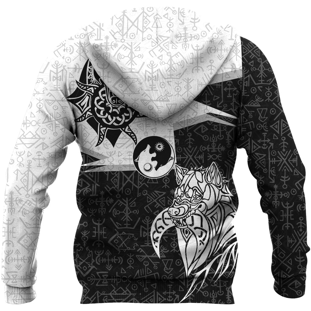 Viking Zip Hoodie - Skoll and Hati New Style RLT12