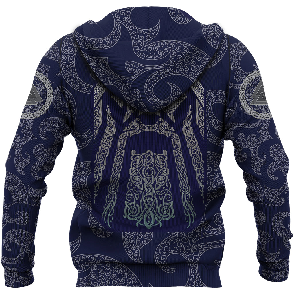 Viking Zip Hoodie Odin God Tattoo RLT12