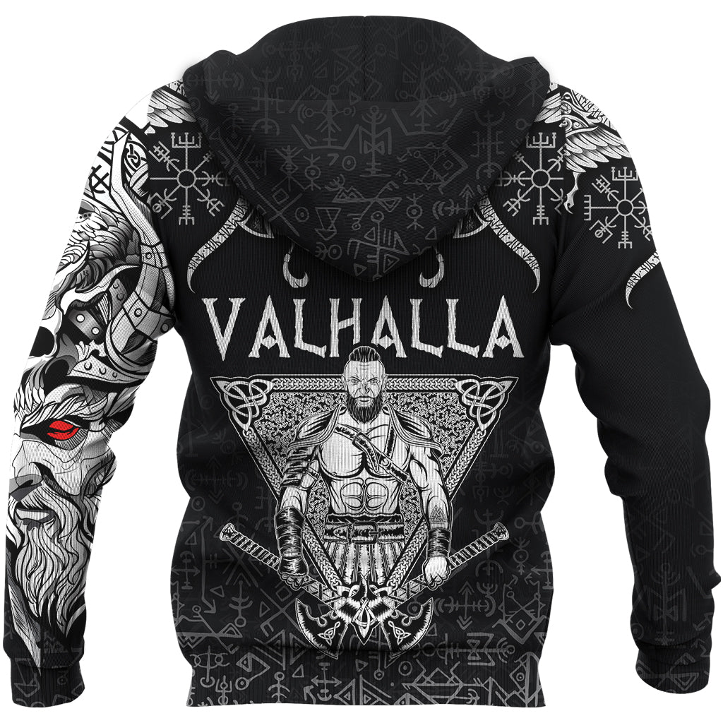Viking Zip Hoodie Warrior Valhalla and Double Dragon RLT12