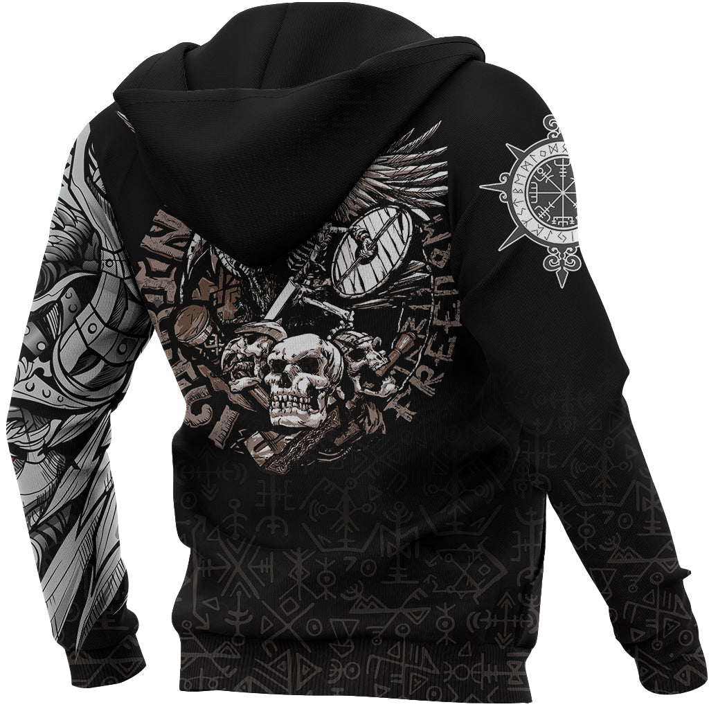 Viking Warrior Hoodie Odin Tattoo RLT12