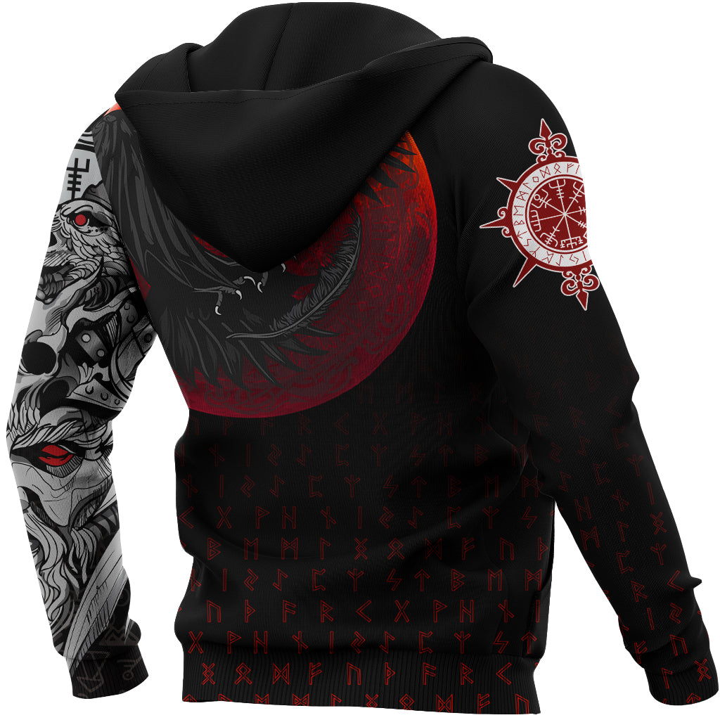 Viking Hoodie Viking Raven Blood Moon RLT12