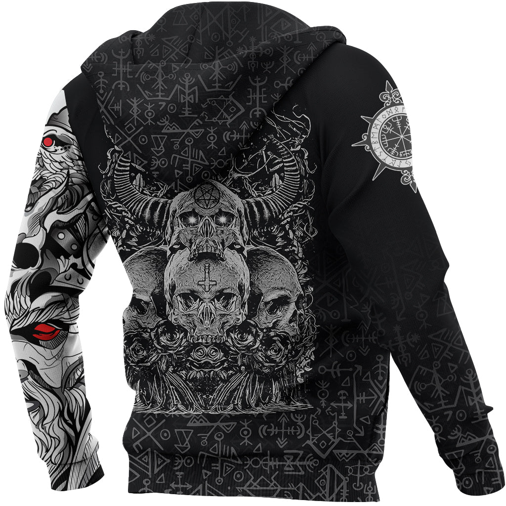 Viking Skull Honor Zip Hoodie RLT12