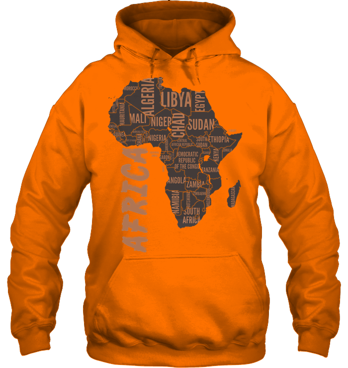 African Hoodie Africa Map Pullover