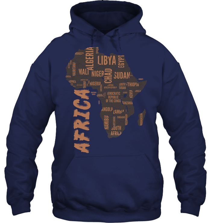 African Hoodie Africa Map Pullover