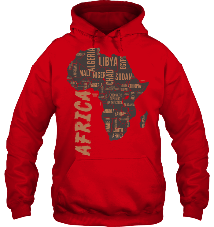 African Hoodie Africa Map Pullover