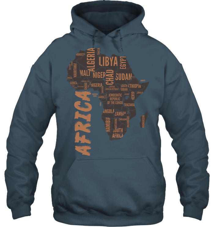 African Hoodie Africa Map Pullover