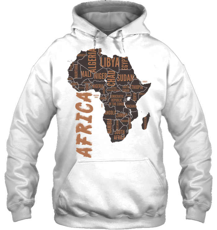 African Hoodie Africa Map Pullover