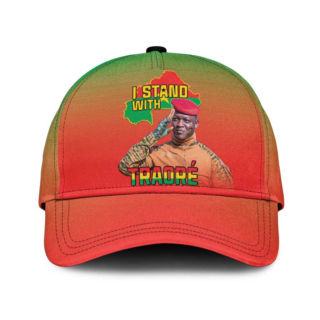 I Stand With Traore Classic Cap Burkina Faso Flag Map - African Pattern LT15