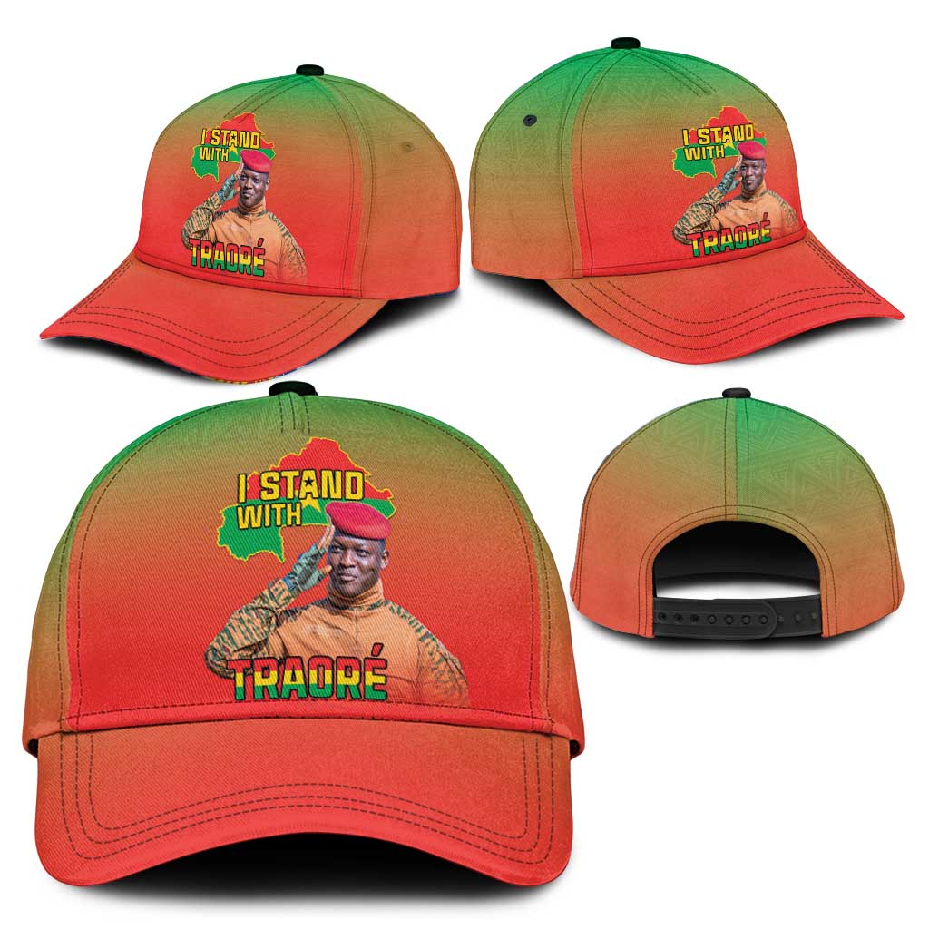 I Stand With Traore Classic Cap Burkina Faso Flag Map - African Pattern LT15