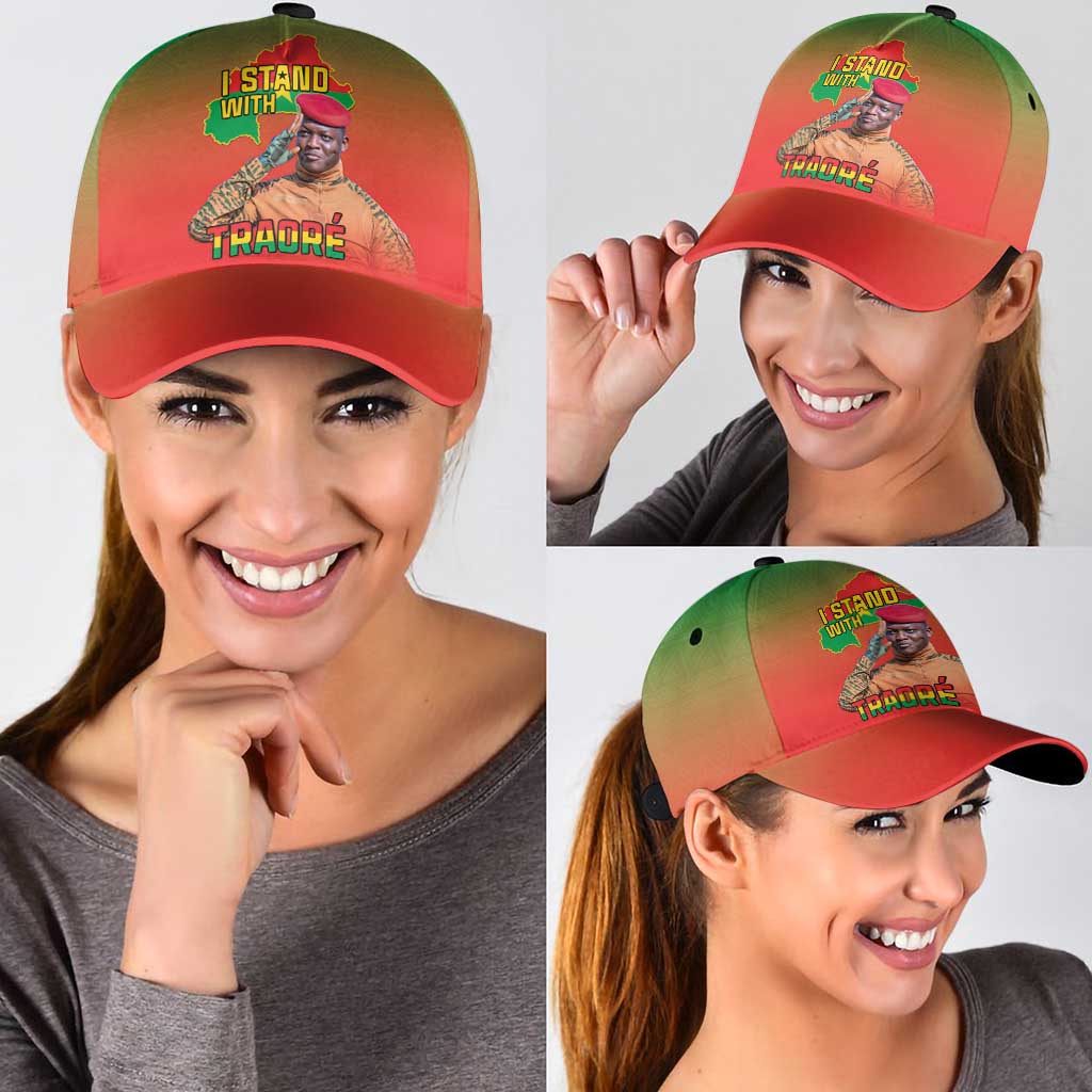 I Stand With Traore Classic Cap Burkina Faso Flag Map - African Pattern LT15
