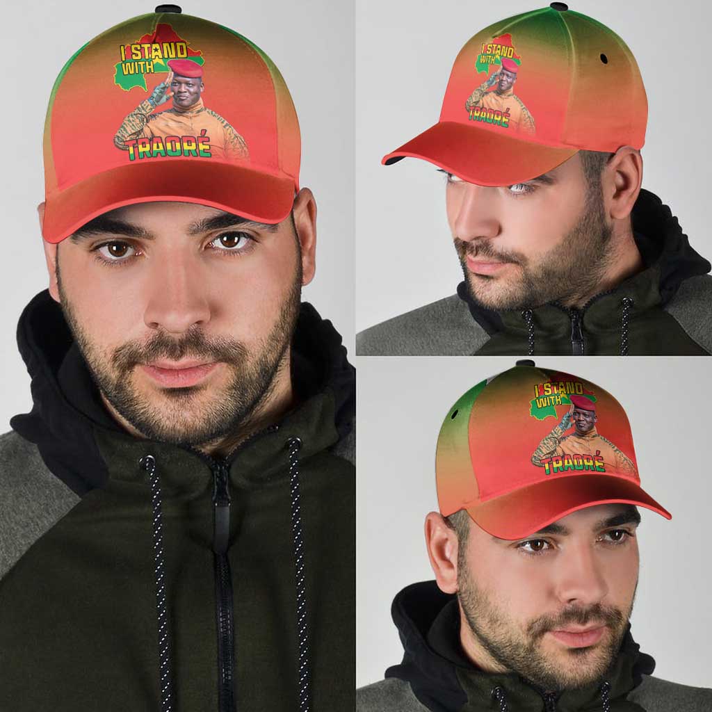 I Stand With Traore Classic Cap Burkina Faso Flag Map - African Pattern LT15
