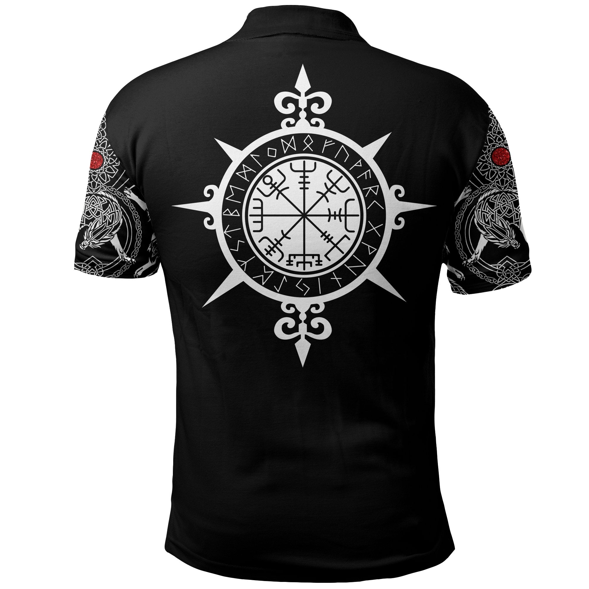 Viking Polo Shirt Tattoo All Over Print Black RLT12
