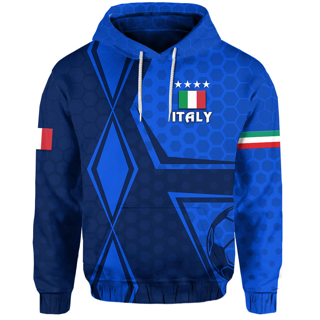 Custom Italy Hoodie Unique Style Blue, Custom Text And Number LT8