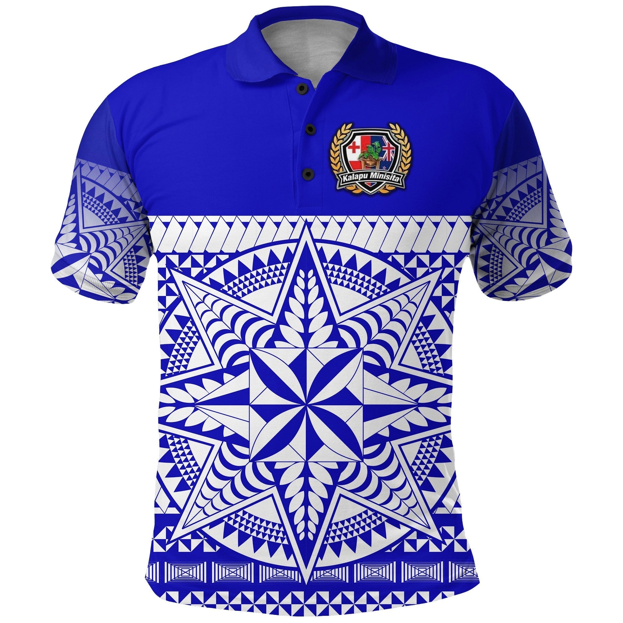 Tonga Kalapu Minisita Polo Shirt Special Version Blue LT8