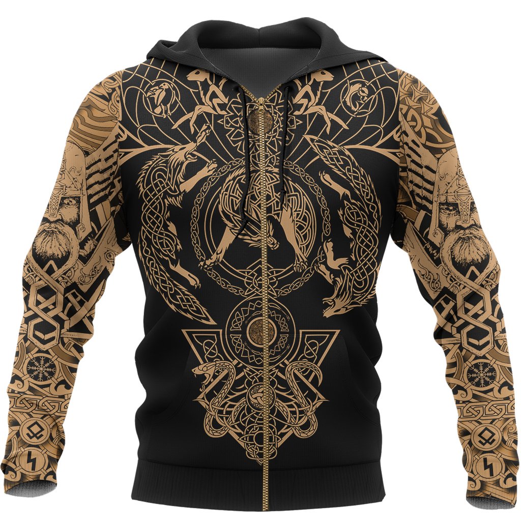 Viking Hoodie Tattoo All Over Print Special (Zip) RLT12