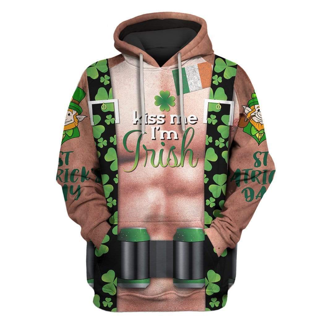St Patricks Day Hoodie Kiss me Im Irish LT8