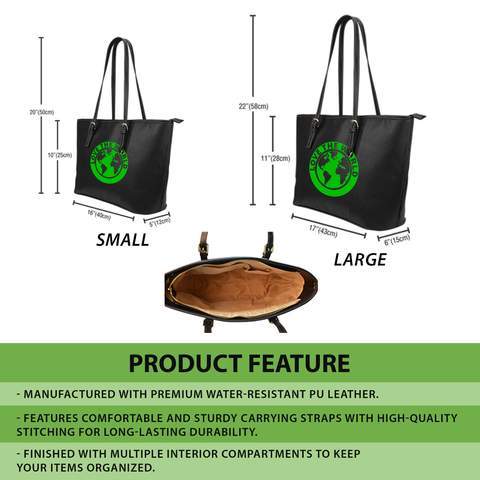 Hawaii Tiki Pattern 04 Leather Tote