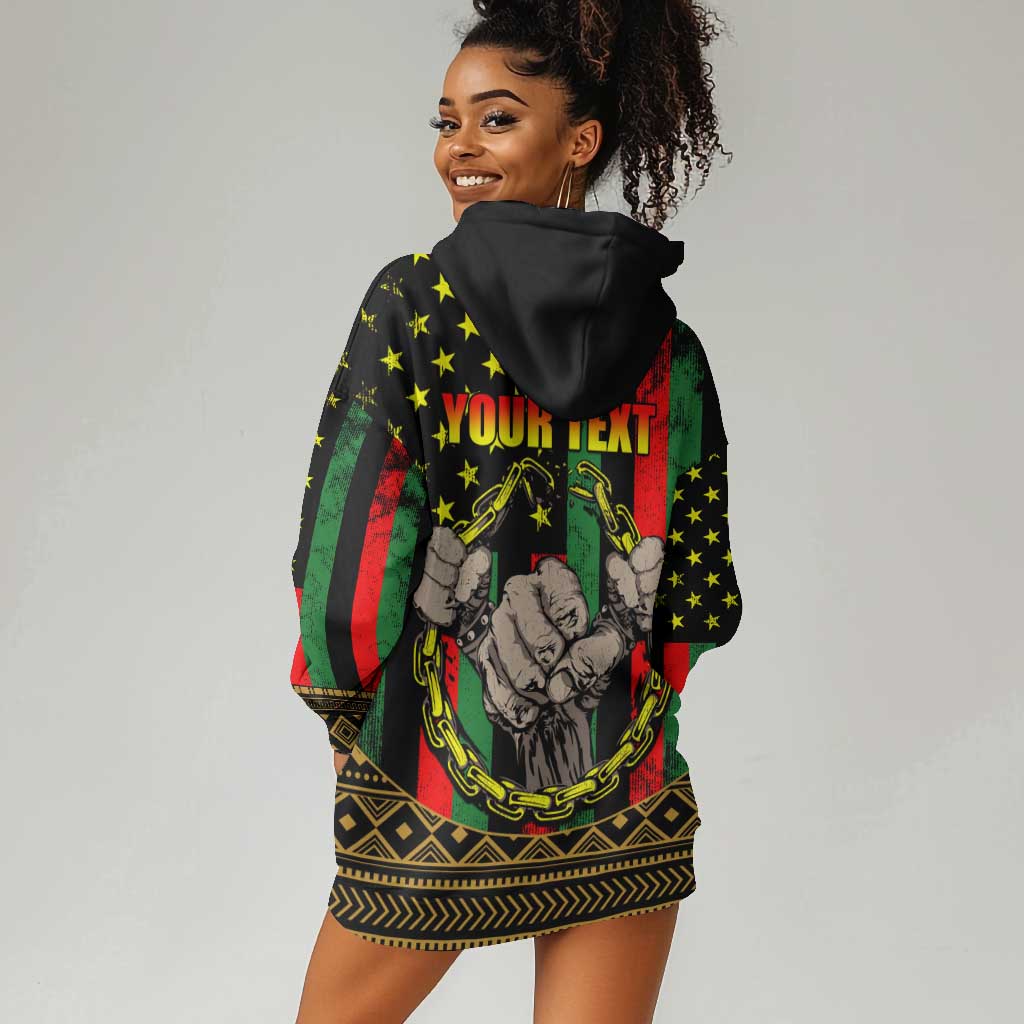 Juneteenth Celebration 2024 Hoodie Dress Black History June 19 LT01