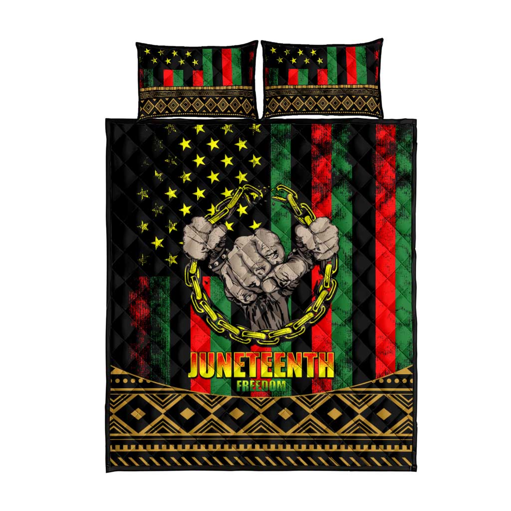 Juneteenth Celebration 2024 Quilt Bed Set Black History June 19 LT01