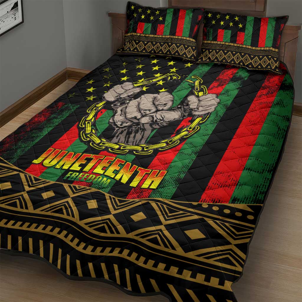 Juneteenth Celebration 2024 Quilt Bed Set Black History June 19 LT01