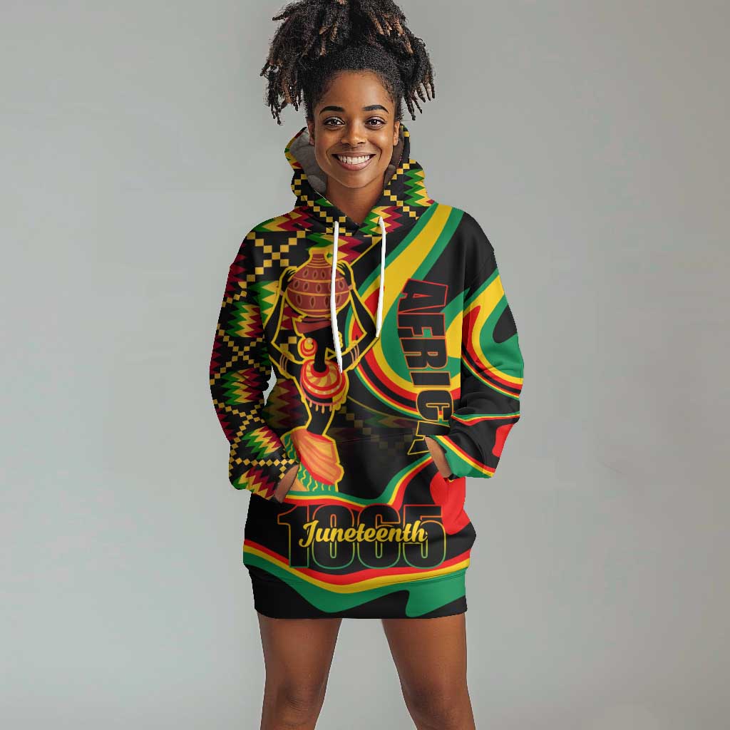 Juneteenth 2024 Hoodie Dress 1865 Freedom Day Anniversary LT01
