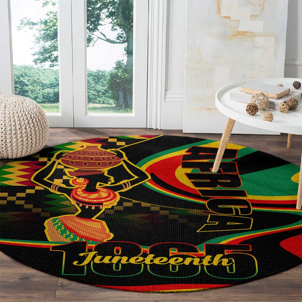 Juneteenth 2024 Round Carpet 1865 Freedom Day Anniversary LT01