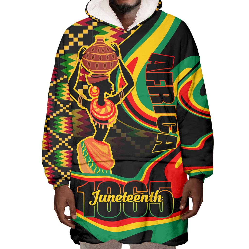 Juneteenth 2024 Wearable Blanket Hoodie 1865 Freedom Day Anniversary LT01
