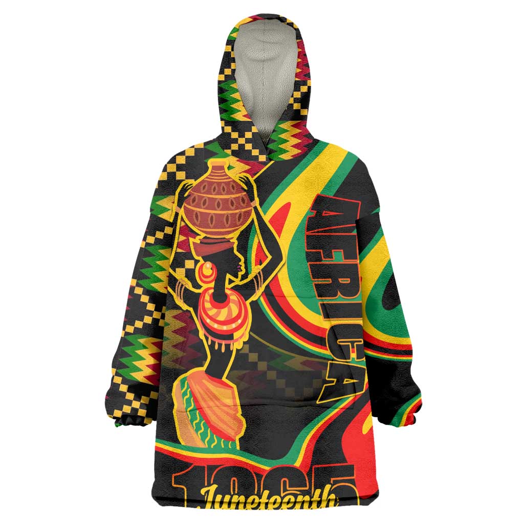 Juneteenth 2024 Wearable Blanket Hoodie 1865 Freedom Day Anniversary LT01