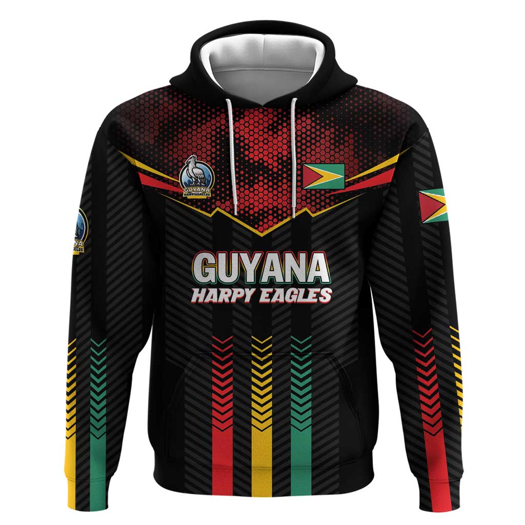Custom Cricket Guyana Harpy Eagles Hoodie Let's Go Guyana LT01